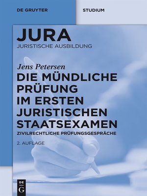 cover image of Die mündliche Prüfung im ersten juristischen Staatsexamen